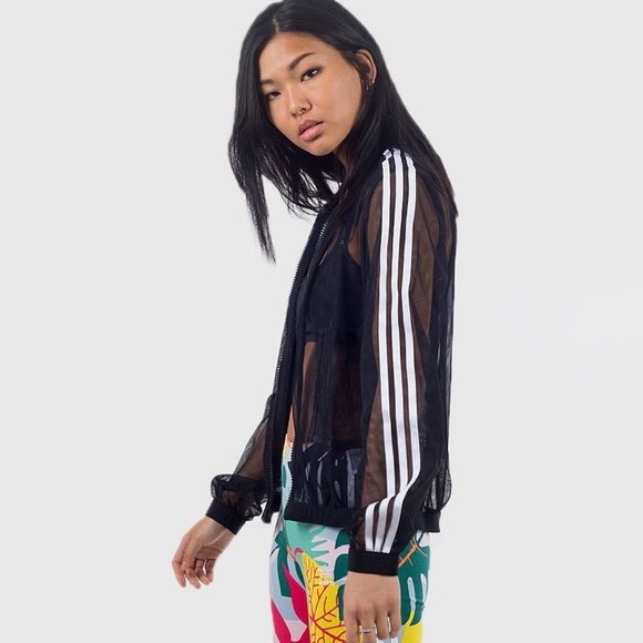 adidas tulle jacket black